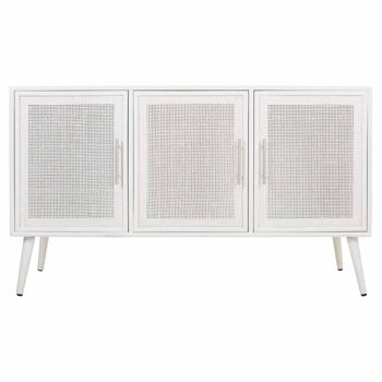 BUFFET BOIS ET GRILLE BLANCHE 120x41.5x71h cm reference:21475 3