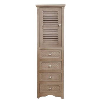 ARMOIRE EN BOIS 4 TIROIRS ET 1 PORTE 45x32x144.5h cm reference:15879 4