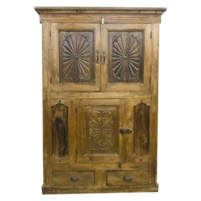 ARMOIRE EN BOIS FAIT MAIN 96x58x147h cm référence : 23425