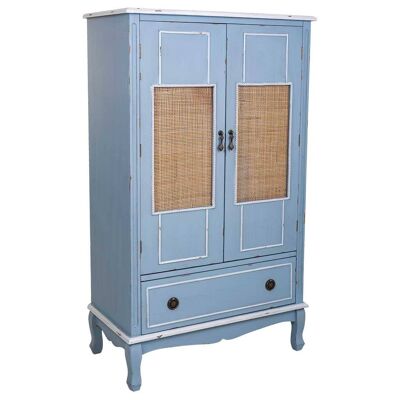 WOODEN WARDROBE WITH 2 DOORS AND 1 DRAWER 80x42x138h cm reference:23831