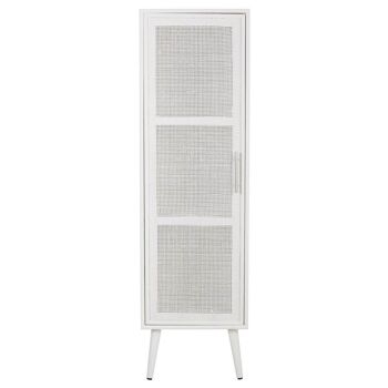 ARMOIRE EN BOIS ET GRILLE BLANCHE 40.5x37x139.5h cm reference:21477 3