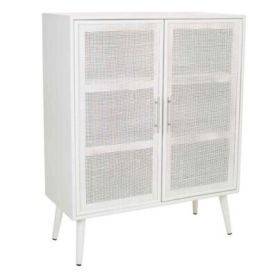 WOODEN WARDROBE AND WHITE GRID 80x37x101h cm reference:21481