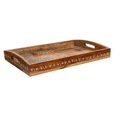 Handcrafted painted wooden tray reference: 22184