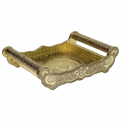 EMBOSSED METAL TRAY 30x21x6h cm reference: 23759