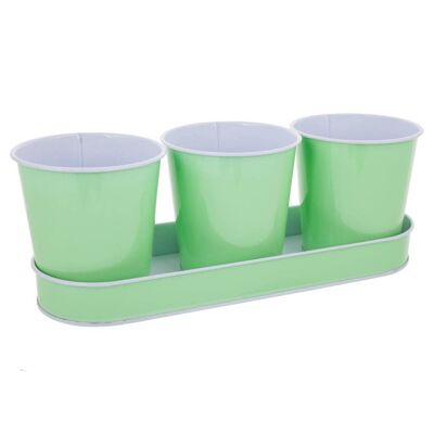 Metal tray and bucket set 3 pieces reference: 17330