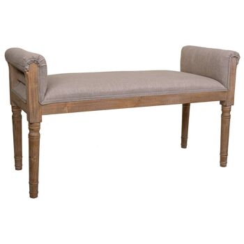 BANC EN BOIS REMBOURRÉ 108x41x46/59h cm référence:23816 1