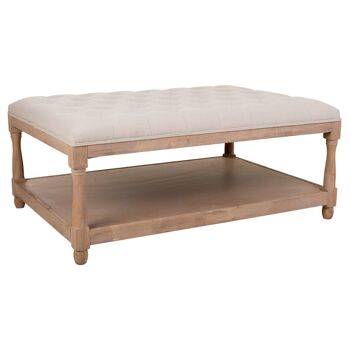 BANC EN BOIS REMBOURRÉ BEIGE référence : 23789 1