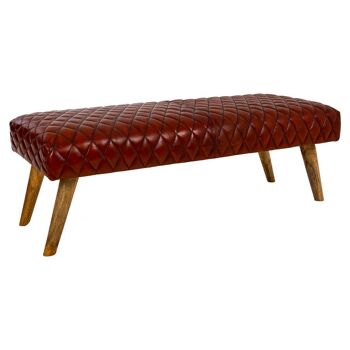 BANC EN CUIR 115x53x38h cm référence : 23212 1