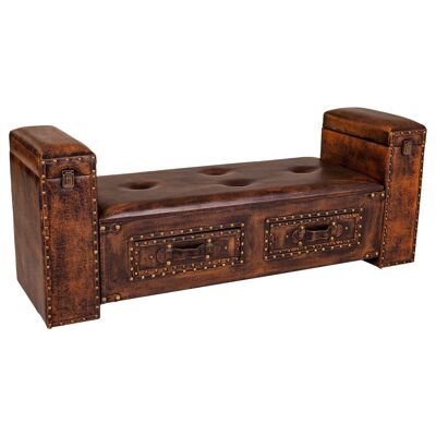 Leatherette bench with drawers reference: 22413