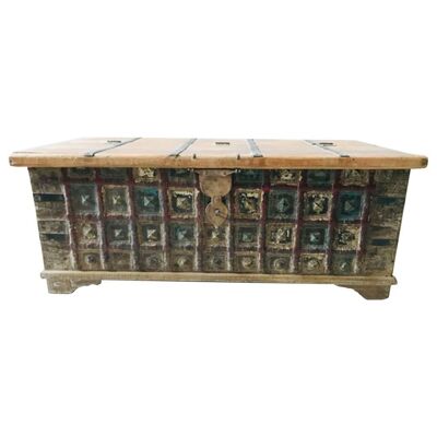 HANDMADE WOODEN TRUNK 117x59x47h cm reference: 23476