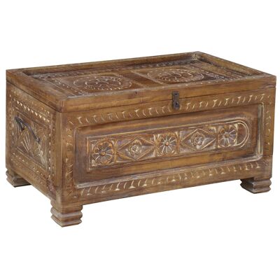 Wooden trunk handcrafted finish reference: 23149