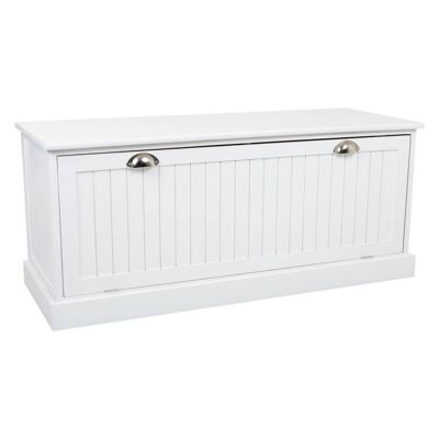 WHITE LACQUERED WOODEN TRUNK 104x40x45h cm reference:18153
