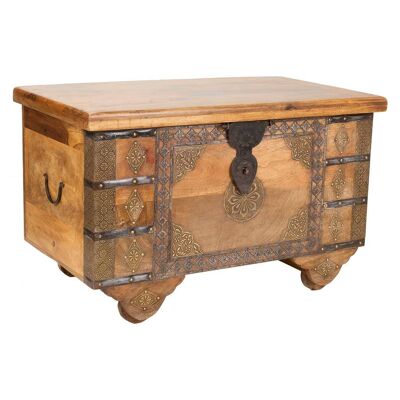 WOOD AND METAL TRUNK 70.5x43x43h cm reference:21045
