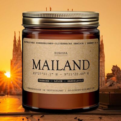 Milan Candle - Tea Rose | lily | sandalwood