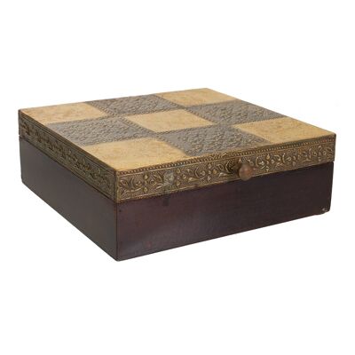 Wood and metal jewelry box reference: 21061