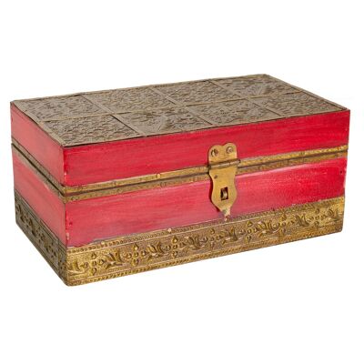 Wood and metal jewelry box reference: 21030