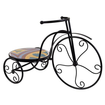 Wrought iron and mosaic bicycle planter reference: 22586