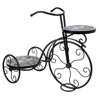 Wrought iron and mosaic bicycle planter reference: 22600