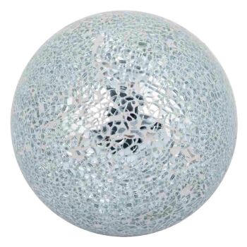 Boule de cristal décorée argent référence : 17628 1