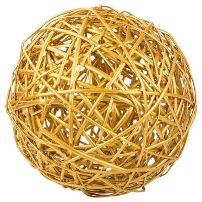 Golden wicker decoration ball reference: 18008