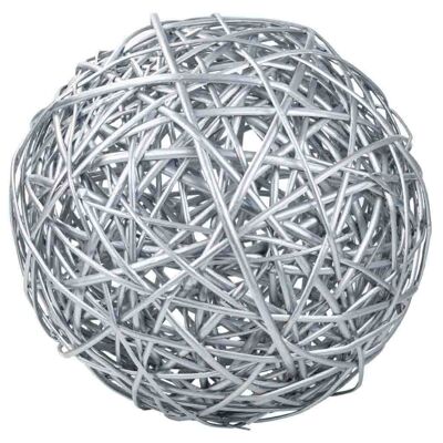 Silver wicker decoration ball reference: 18009
