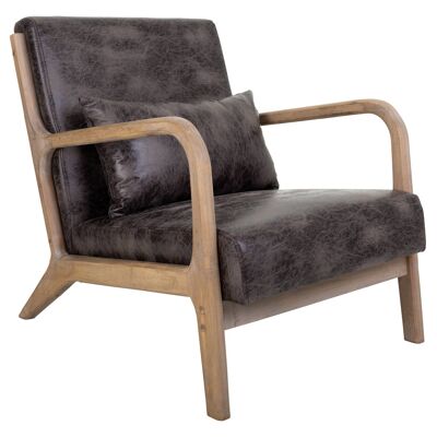 Upholstered wooden armchair reference: 23812