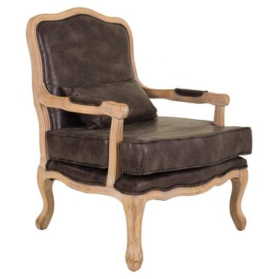 FAUTEUIL REMBOURRÉ EN BOIS 64x72x92h cm référence : 23370