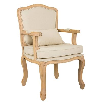 WOODEN AND UPHOLSTERED ARMCHAIR 57x53x50/96h cm reference:23328
