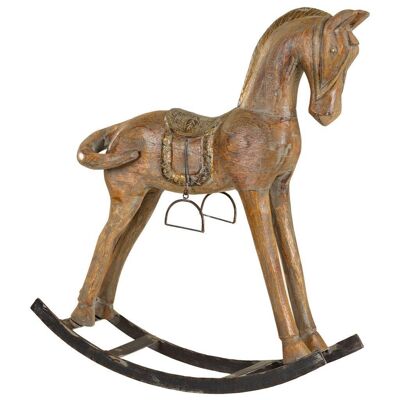 Wooden rocking horse handcrafted finish reference: 18635