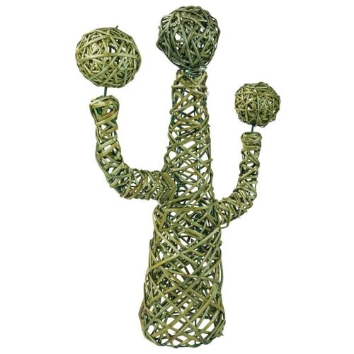 Cactus decoracion de mimbre verde referencia:18005