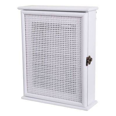Key box made of wood and grid in white reference: 21489