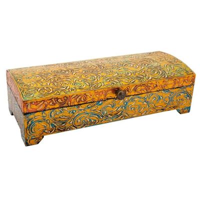 WOODEN JEWELRY BOX HANDMADE FINISH 25x10x6h cm reference:18692