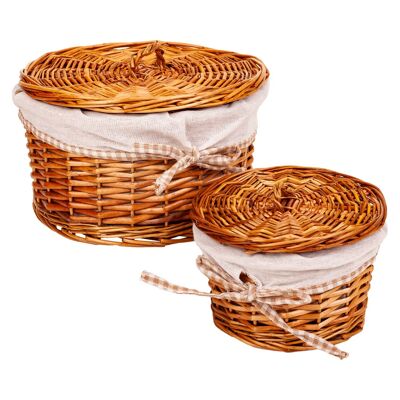 Wicker boxes set 2 pieces reference: 22721