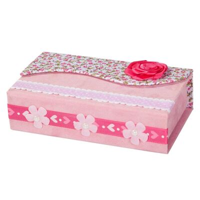 Cardboard and fabric sewing box with accessories reference: 14209