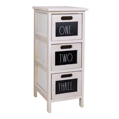 Wooden chest of drawers 3 drawers reference: 22108