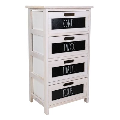 Wooden chest of drawers 4 drawers reference: 22107