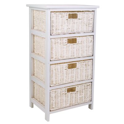 Wood and synthetic fiber chest of drawers 4 drawers reference: 22097