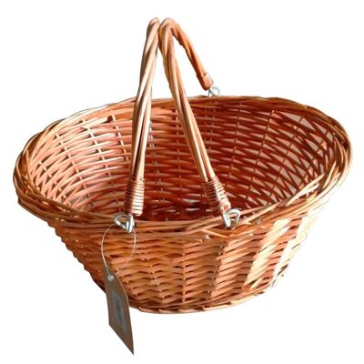 PANIER EN OSIER ANSE PLIANTE MARRON 35x28x30h cm reference:24571