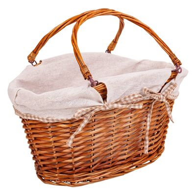 Lined wicker basket reference:22700