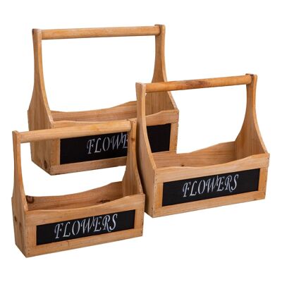 Wooden baskets set 3 pcs reference: 21981