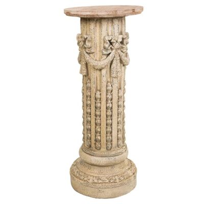 WOOD AND CARVED RESIN COLUMN 40x40x95h cm reference:20212