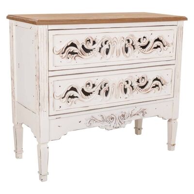 WOODEN CHEST OF 2 DRAWERS 86x38x76h cm reference:23076