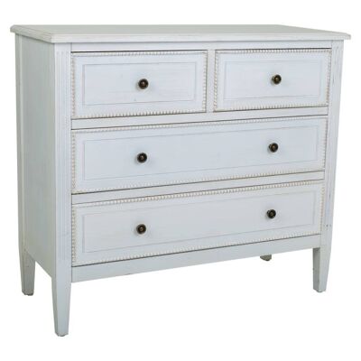 WHITE LAC WOOD COMMODE 85x36x75h cm reference:20239
