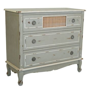 COMMODE BOIS ET GRILLE BAMBOU 90x38x80h cm reference:20244 1