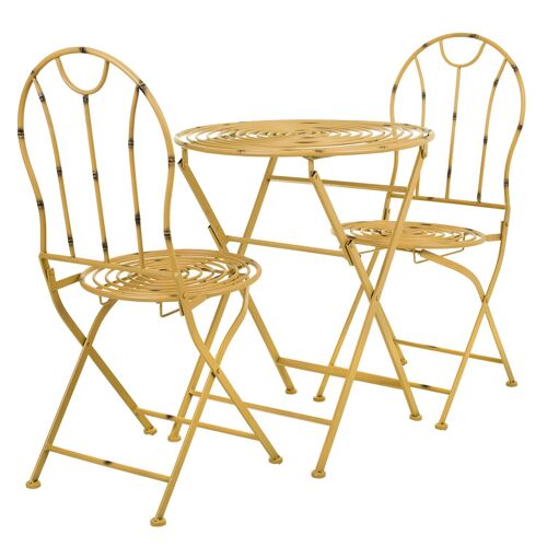 Conjunto de mesa y 2 sillas de metal referencia:20985