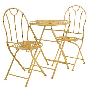 Ensemble table et 2 chaises en métal référence : 20985 1