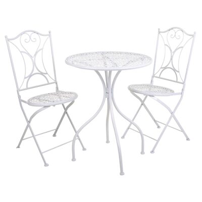 Set of table and two wrought iron chairs reference: 22580
