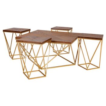 SET TABLE BASSE AVEC 4 TABOURETS référence : 23338 1