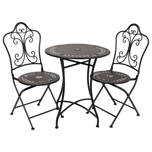 Conjunto mesa y dos sillas de metal referencia:23706