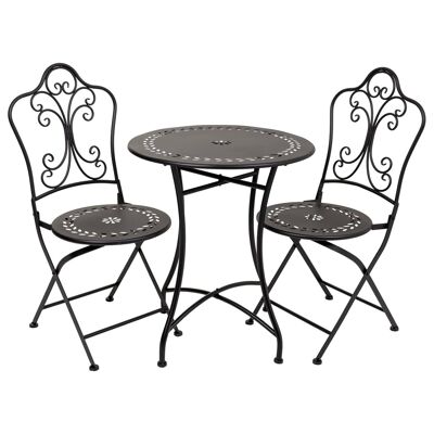 Set tavolo e due sedie in metallo riferimento: 23706